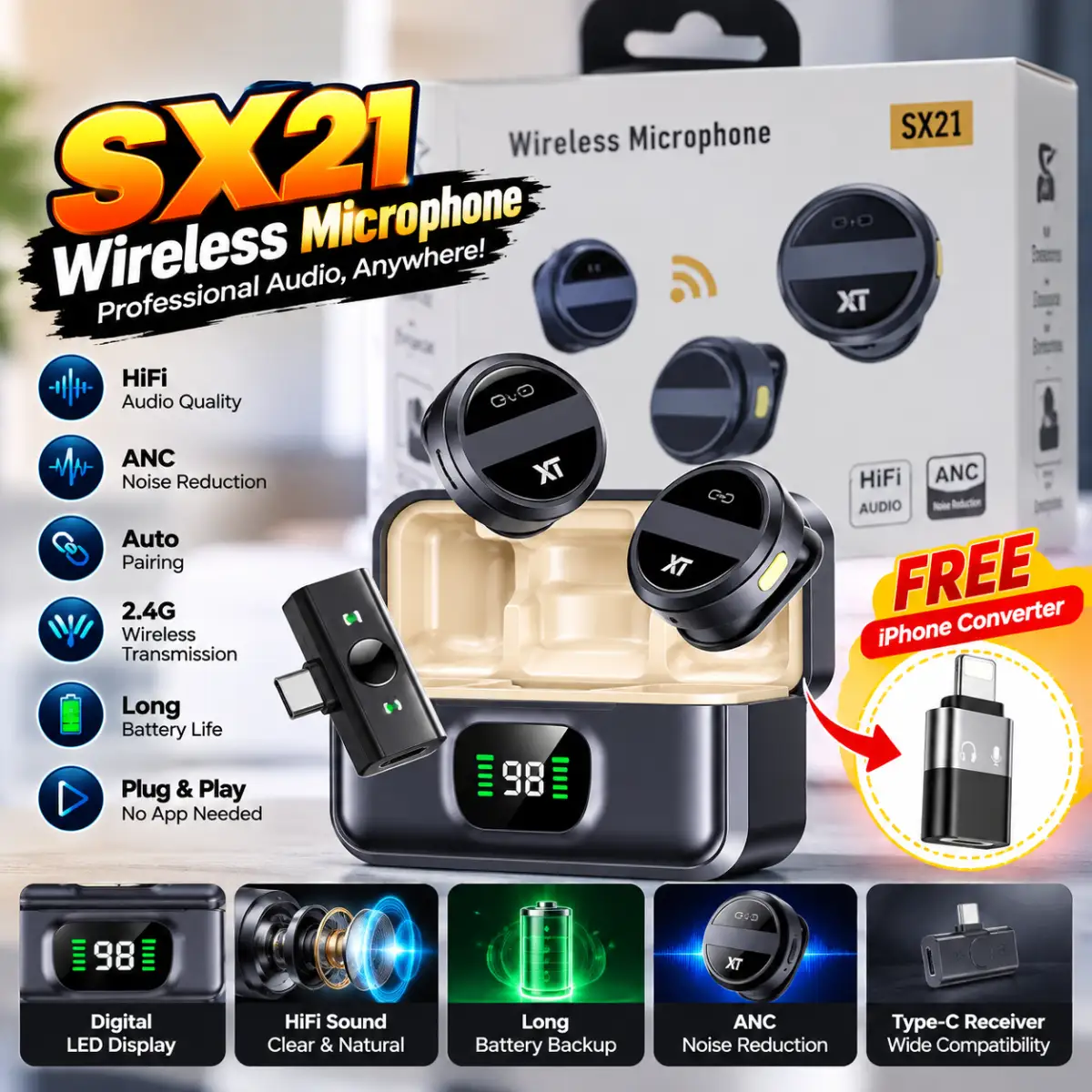 SX21 Wireless Microphone ??? Professional Wireless Audio