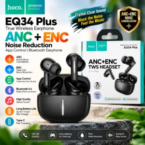 Hoco EQ34 Plus True Wireless ANC+ENC Earphone ??? Black